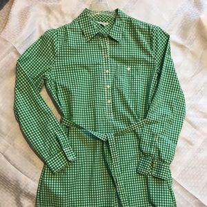 Beautiful Green & White Gap Checkerboard Dress